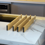 Kit 4 Divisórias de Gaveta Ajustável Super Resistente em Bambu