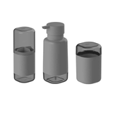 Kit Acessórios para Banheiro Dual Chumbo 3 Peças - Ela Decora