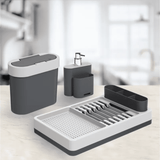 Kit Flat para Cozinha Cinza 3 Peças - Ela Decora