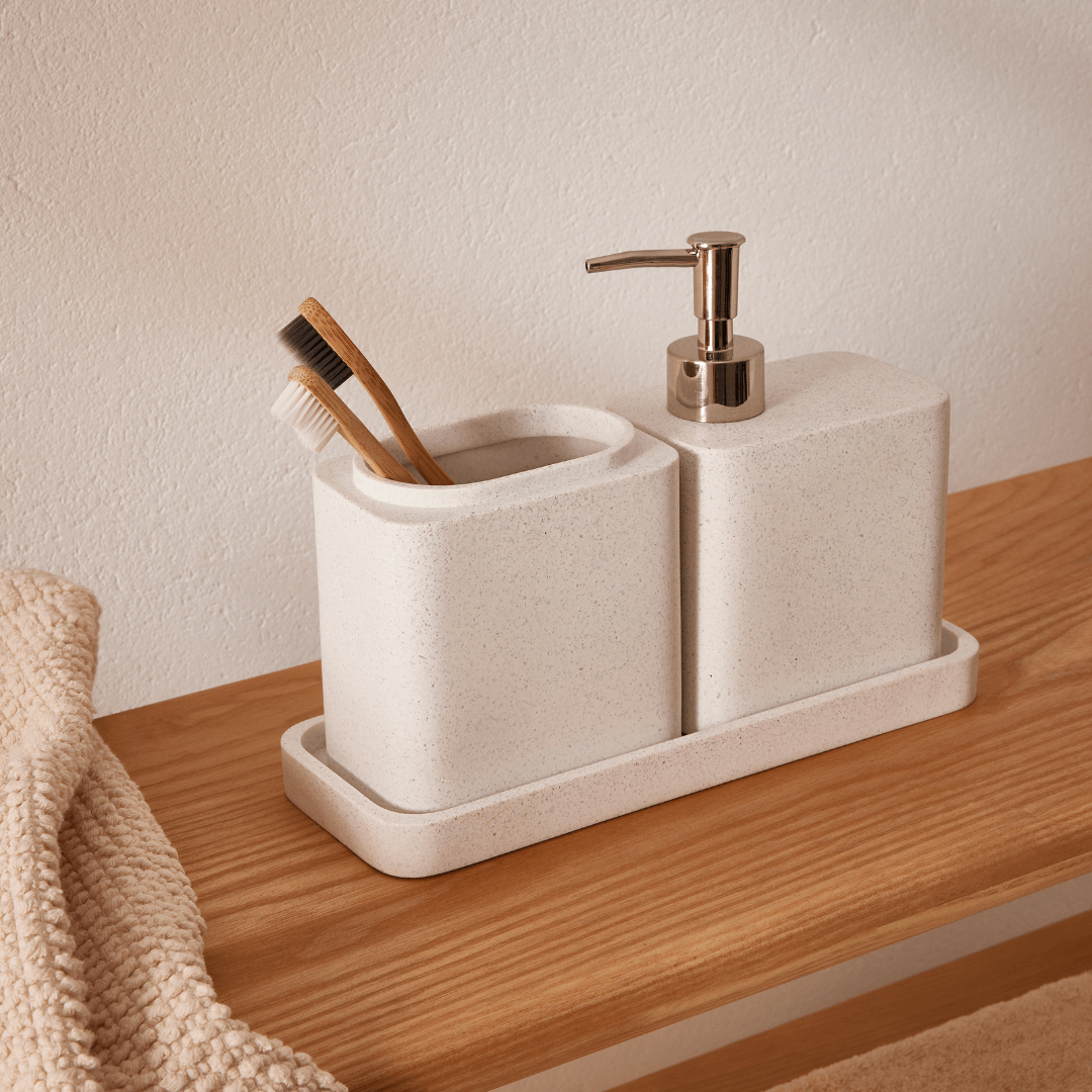 Kit para Banheiro em Poliresina 3 Peças - Ela Decora