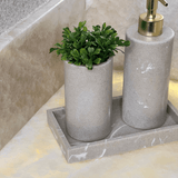 Kit para Banheiro em Polirresina Bege 3 Peças - Ela Decora