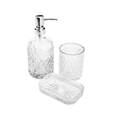 Kit para Banheiro em Vidro Litt 3 Peças - Ela Decora