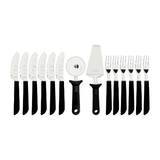 Kit para Pizza em Aço Inox Preto 14 Peças Tramontina - Ela Decora