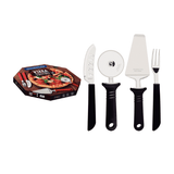 Kit para Pizza em Aço Inox Preto 14 Peças Tramontina - Ela Decora