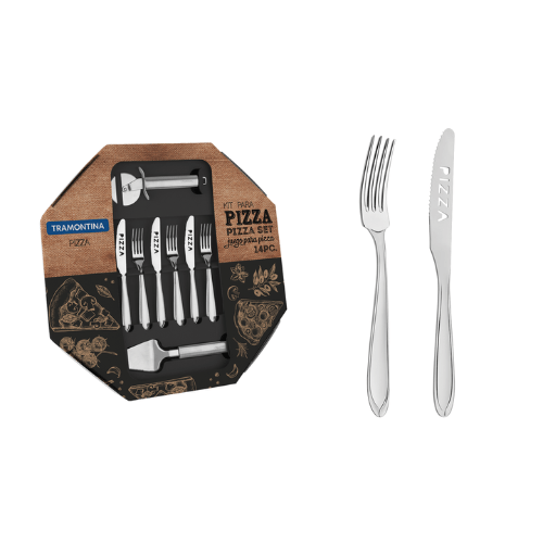 Kit para Pizza Faqueiro em Aço Inox Laguna 14 Peças Tramontina - Ela Decora
