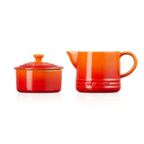Kit Porta Creme e Açúcar Signature Cerâmica Laranja Le Creuset - Ela Decora