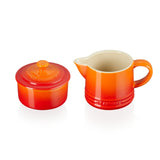 Kit Porta Creme e Açúcar Signature Cerâmica Laranja Le Creuset - Ela Decora