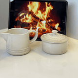 Kit Porta Creme e Açúcar Signature Cerâmica Meringue Le Creuset - Ela Decora