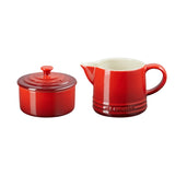 Kit Porta Creme e Açúcar Signature Cerâmica Vermelho Le Creuset - Ela Decora