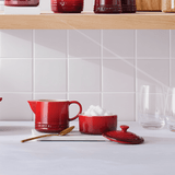 Kit Porta Creme e Açúcar Signature Cerâmica Vermelho Le Creuset - Ela Decora