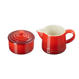 Kit Porta Creme e Açúcar Signature Cerâmica Vermelho Le Creuset - Ela Decora