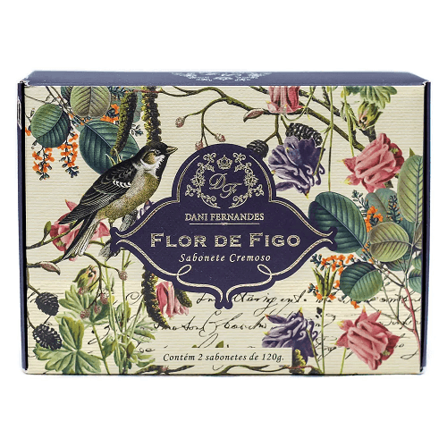 Kit Sabonete em Barra Flor de Figo 2 Peças 240g - Ela Decora