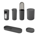 Kit Serene para Banheiro Chumbo 6 Peças - Ela Decora