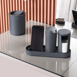 Kit Serene para Banheiro Chumbo 6 Peças - Ela Decora