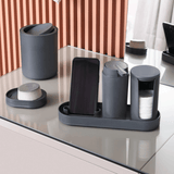 Kit Serene para Banheiro Cinza 4 Peças - Ela Decora