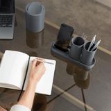 Kit Serene para Banheiro Cinza 4 Peças - Ela Decora