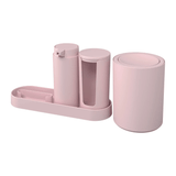 Kit Serene para Banheiro Rosa 4 Peças - Ela Decora
