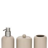 Jogo para Banheiro em Polirresina Cinza 3 Peças