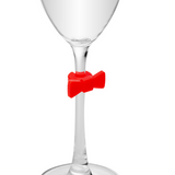 Kit 6 Marcadores de Taças Gravata Borboleta de Silicone