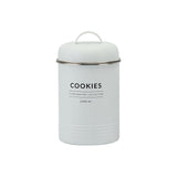 Lata Porta Condimentos Biscoito Branco Copenhag Cookies 2,1 Litros 23cm x 12,8cm - Ela Decora