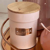 Lata Porta Condimentos Café Rosa e Rose Gold Matte Coffee 1 Litro 14,5cm x 11,2cm - Ela Decora
