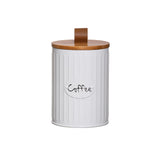 Lata Porta Condimentos Lisse Café Coffee Branco - Ela Decora