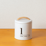 Lata Porta Condimentos Metalla N1 Branco 800ml - Ela Decora