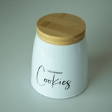 Lata Porta Condimentos Sunshine Cookies Branco 1,1 Litros - Ela Decora