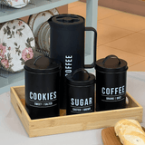 Lata Pote para Biscoito Manhattan Preta 1,7 Litros - Ela Decora