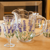 jarra de cristal lavanda