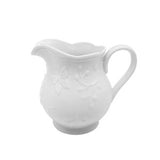 Leiteira Butterfly Flower Porcelana New Bone Branca 250ml - Ela Decora