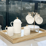 Leiteira Cerâmica Branca 180ml Colibri - Ela Decora