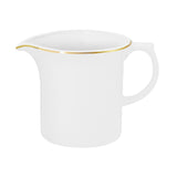 Leiteira de Porcelana Branca com Filete Ouro Sofia Oxford - 600 ml - Ela Decora