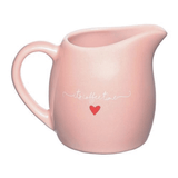 Leiteira de Porcelana L'amour Rosa 245ml - Ela Decora