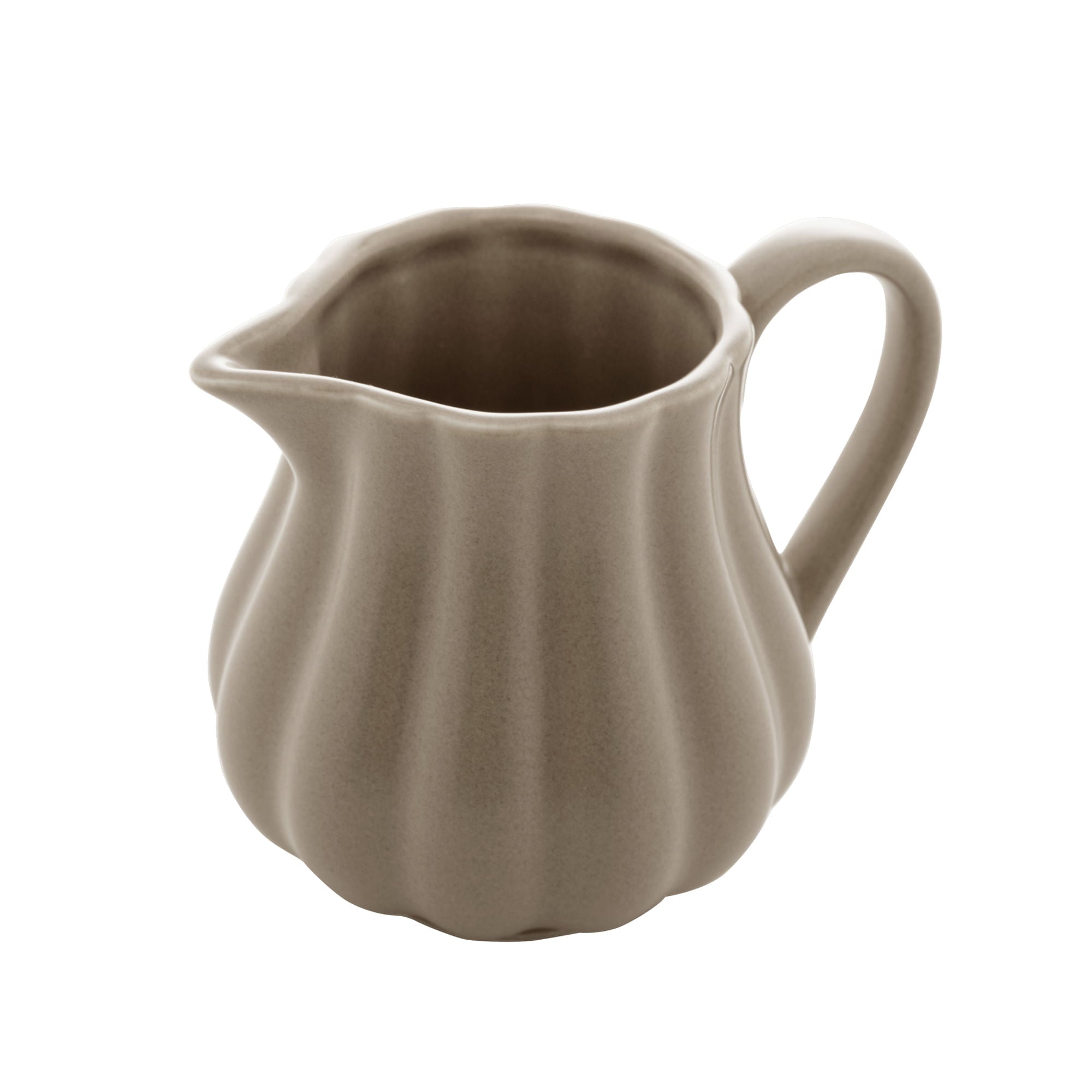 Leiteira de Porcelana Petala Areia Matt 220ml - Ela Decora