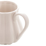 Leiteira de Porcelana Petala Branca 220ml - Ela Decora