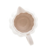 Leiteira de Porcelana Petala Branca 220ml - Ela Decora