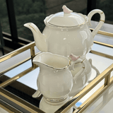 Leiteira em Porcelana Birds Branca 230ml - Ela Decora