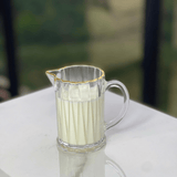Leiteira Radial em Cristal com Fio de Ouro 290ml - Ela Decora