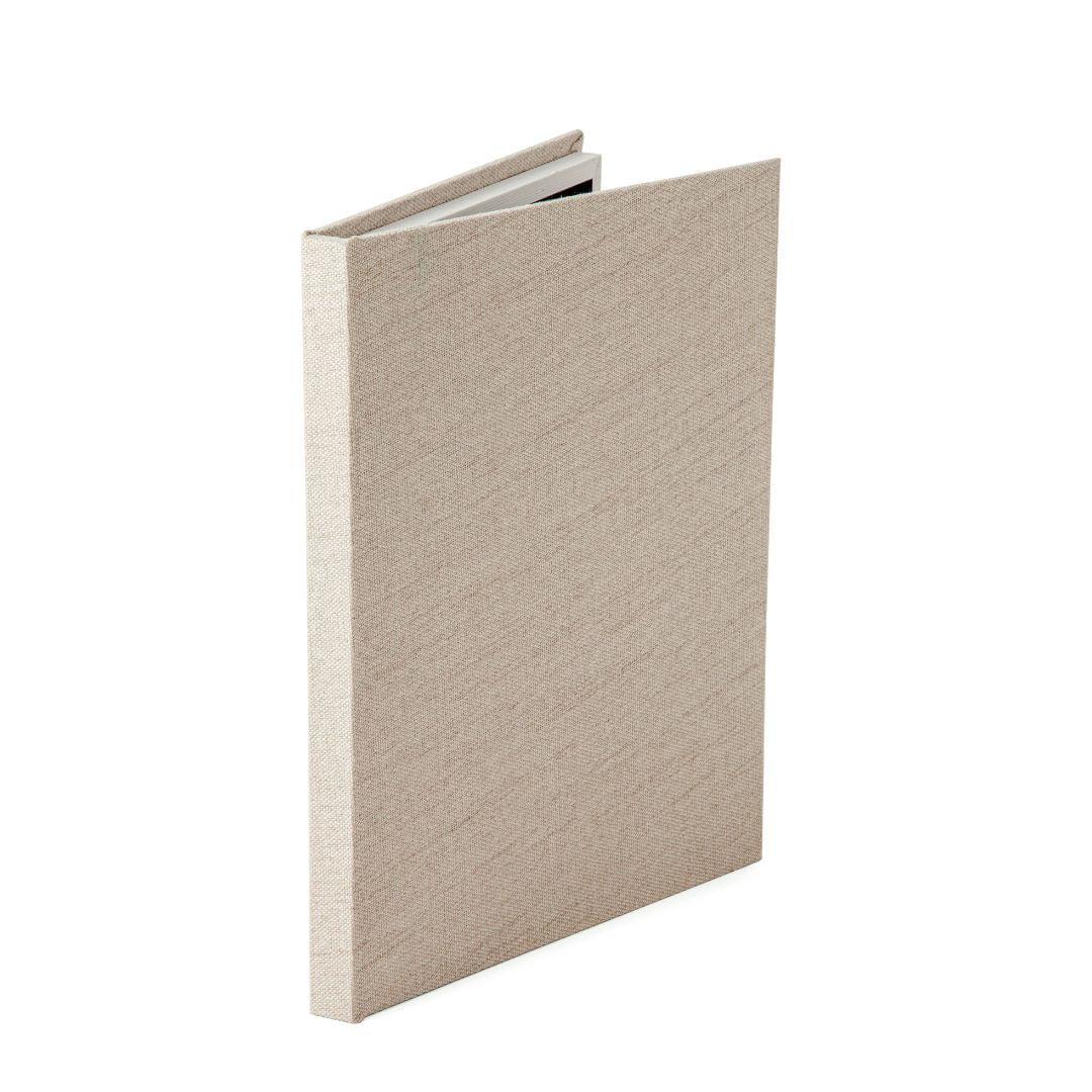 Livro Caixa de Mdf em Linho Bege 33cm x 26cm - Ela Decora