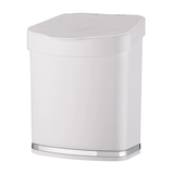 Lixeira 2,5 Litros Branca com Cromado Pia Cozinha - Ela Decora