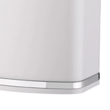 Lixeira 2,5 Litros Branca com Cromado Pia Cozinha - Ela Decora