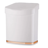 Lixeira 2,5 Litros Branca Com Faixa Rose Gold - Ela Decora