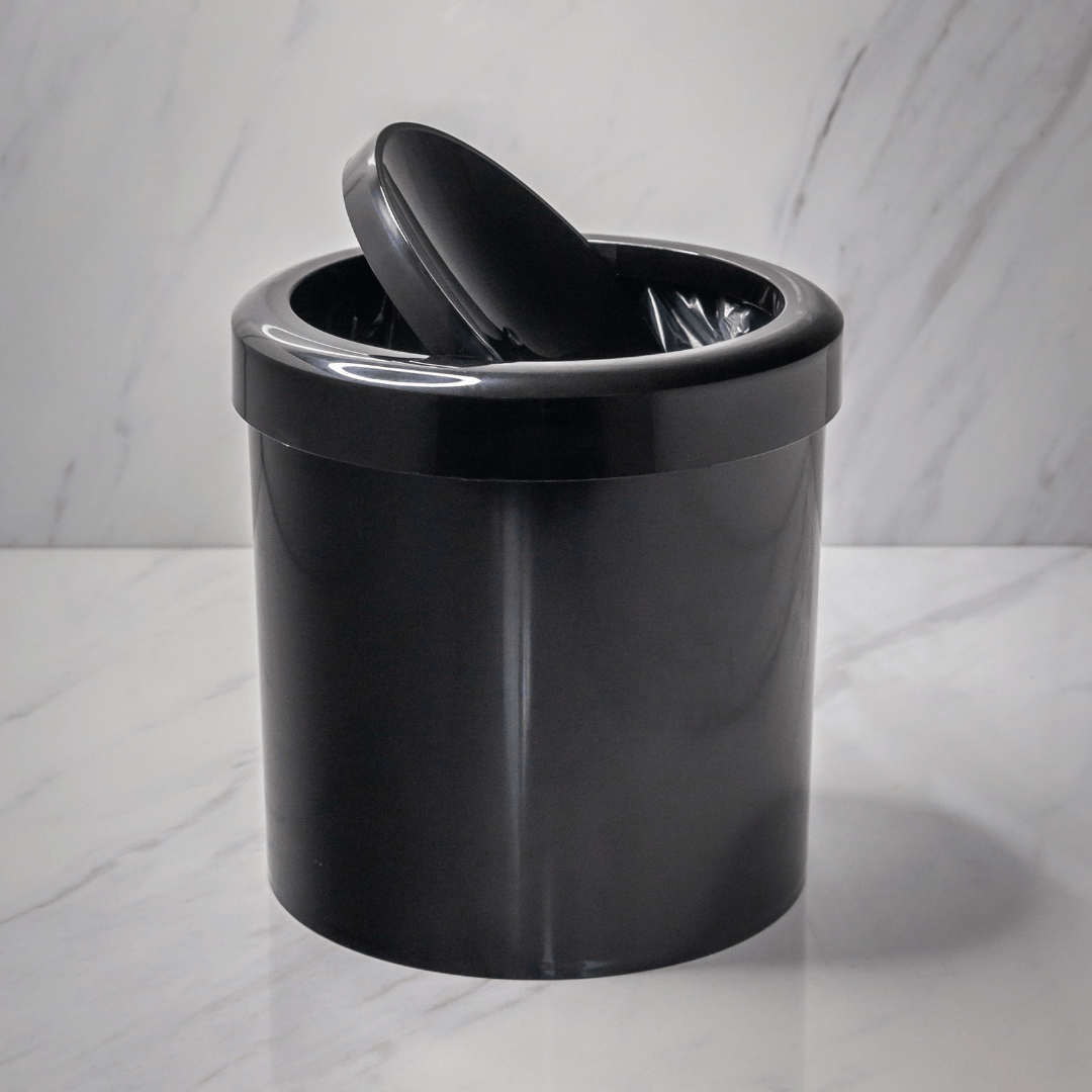 Lixeira Basculante 5 litros Preta - Ela Decora