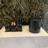 Lixeira Basculante 5 litros Preta - Ela Decora