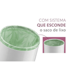 Lixeira Basculante 5 Litros Preta com Rose Gold - Ela Decora