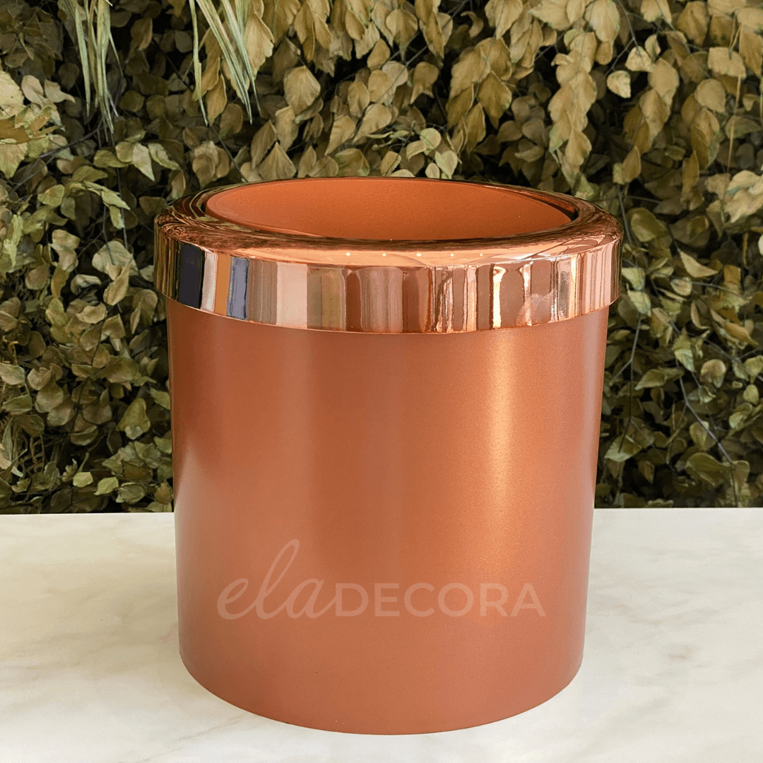 Lixeira Basculante 5 Litros Rose Gold - Ela Decora