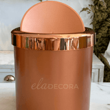 Lixeira Basculante 5 Litros Rose Gold - Ela Decora