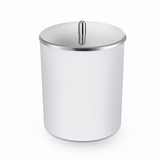 Lixeira Branca 5 Litros Com Tampa Inox - Ela Decora