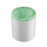 Lixeira Branca com Tampa Cromada 8 Litros - Ela Decora